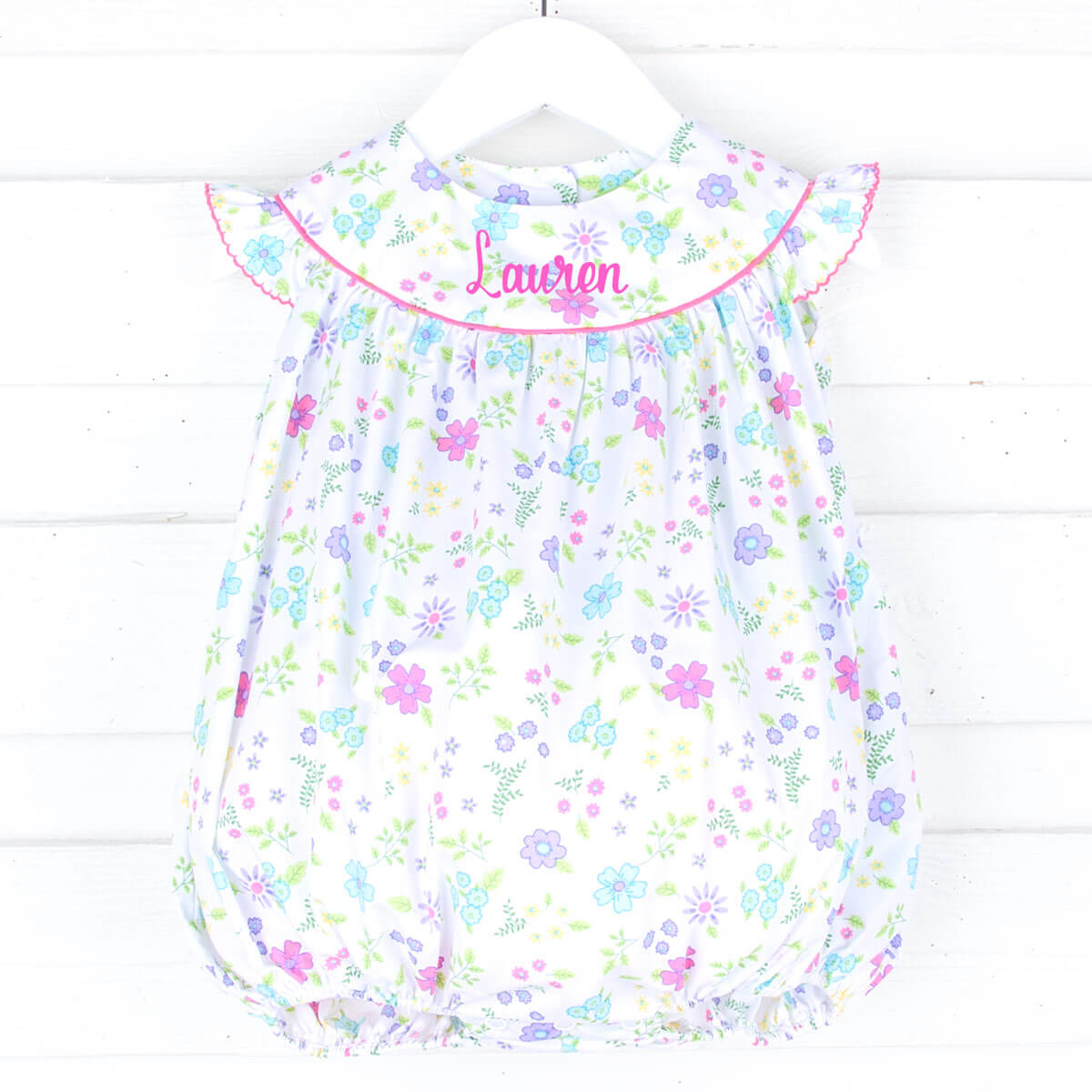 Purple Floral Garden Lucy Bubble