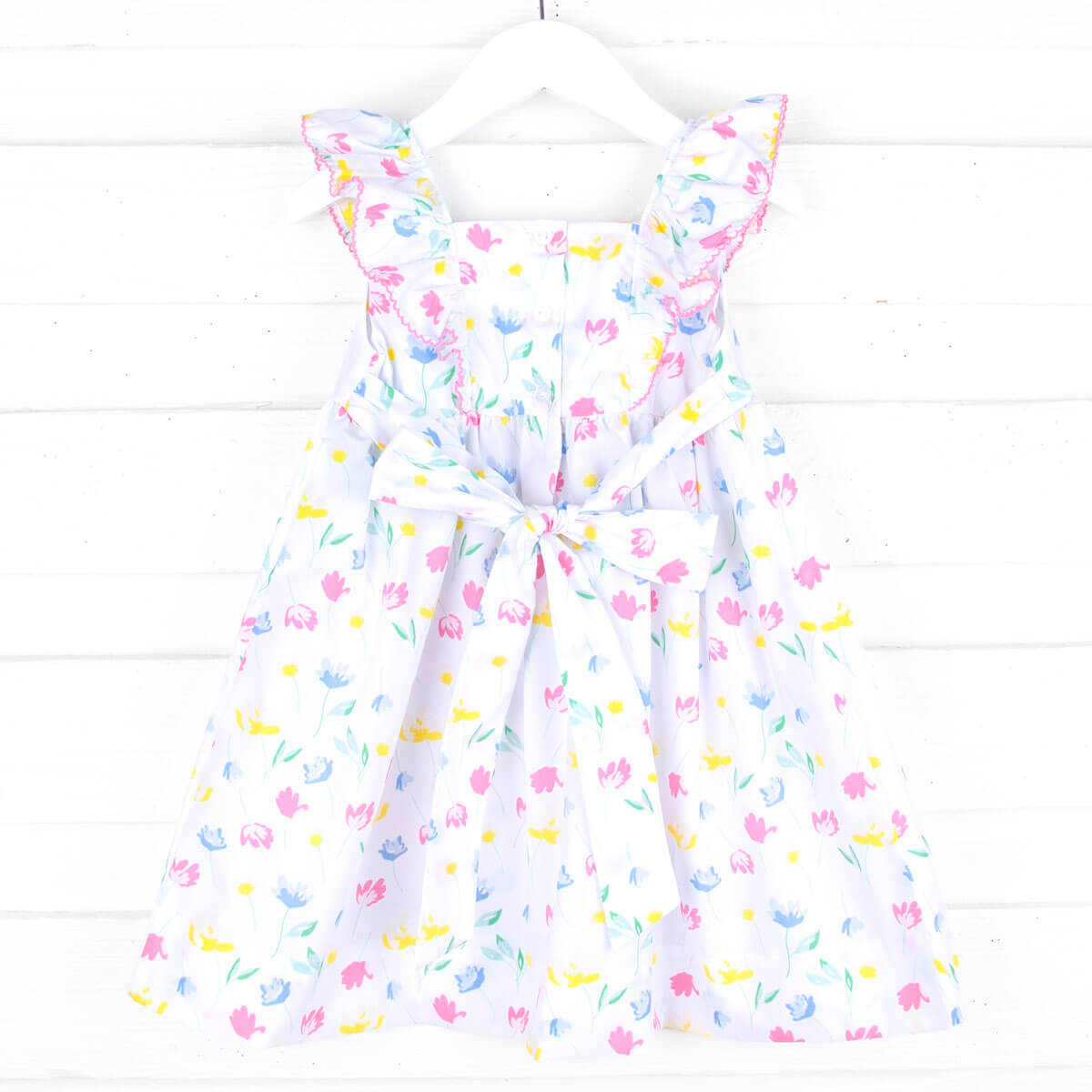 Sweet Pink Floral Waterfall Dress