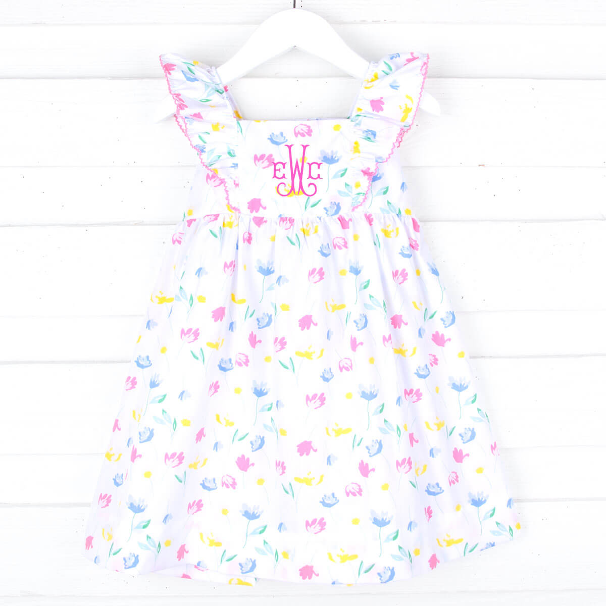 Sweet Pink Floral Waterfall Dress