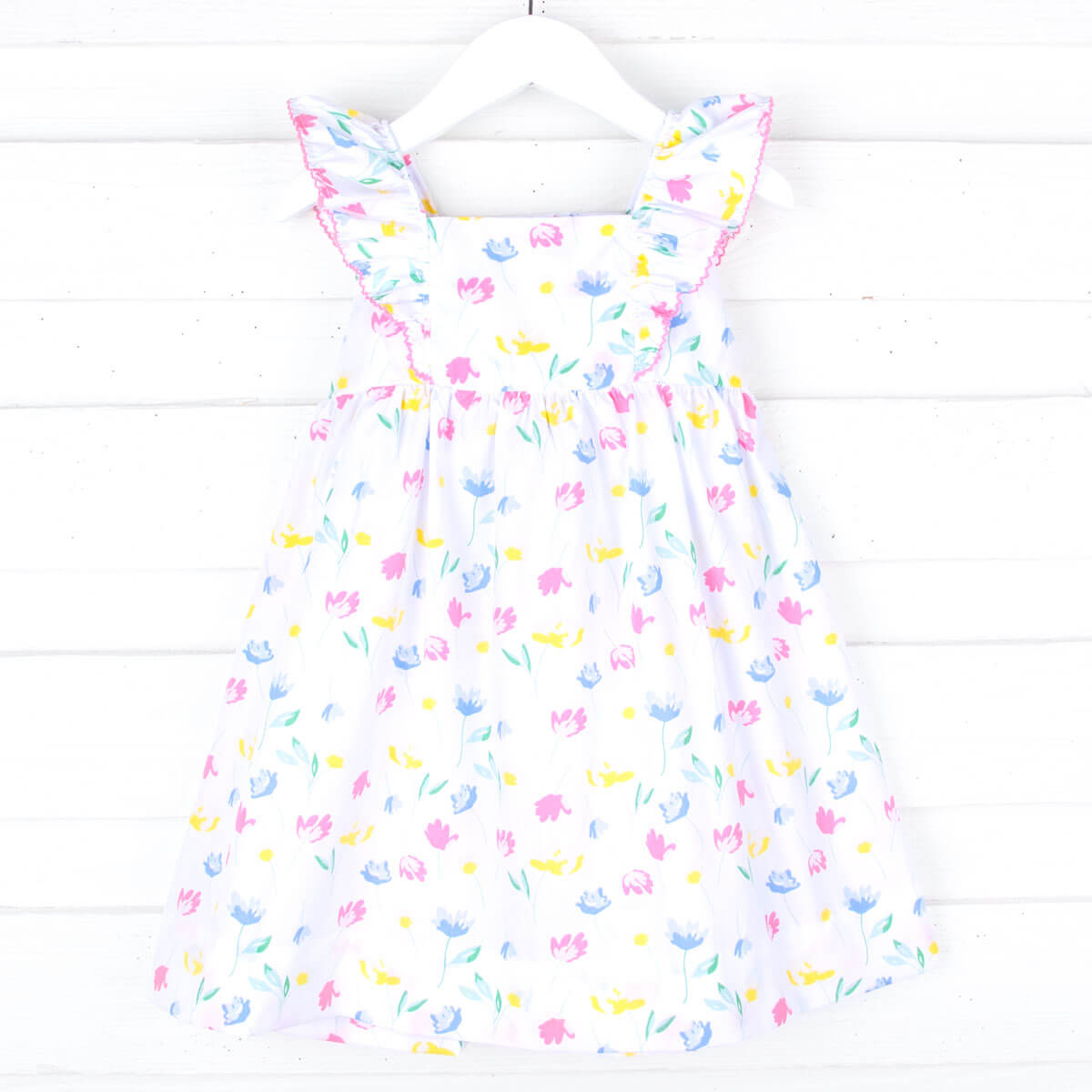 Sweet Pink Floral Waterfall Dress