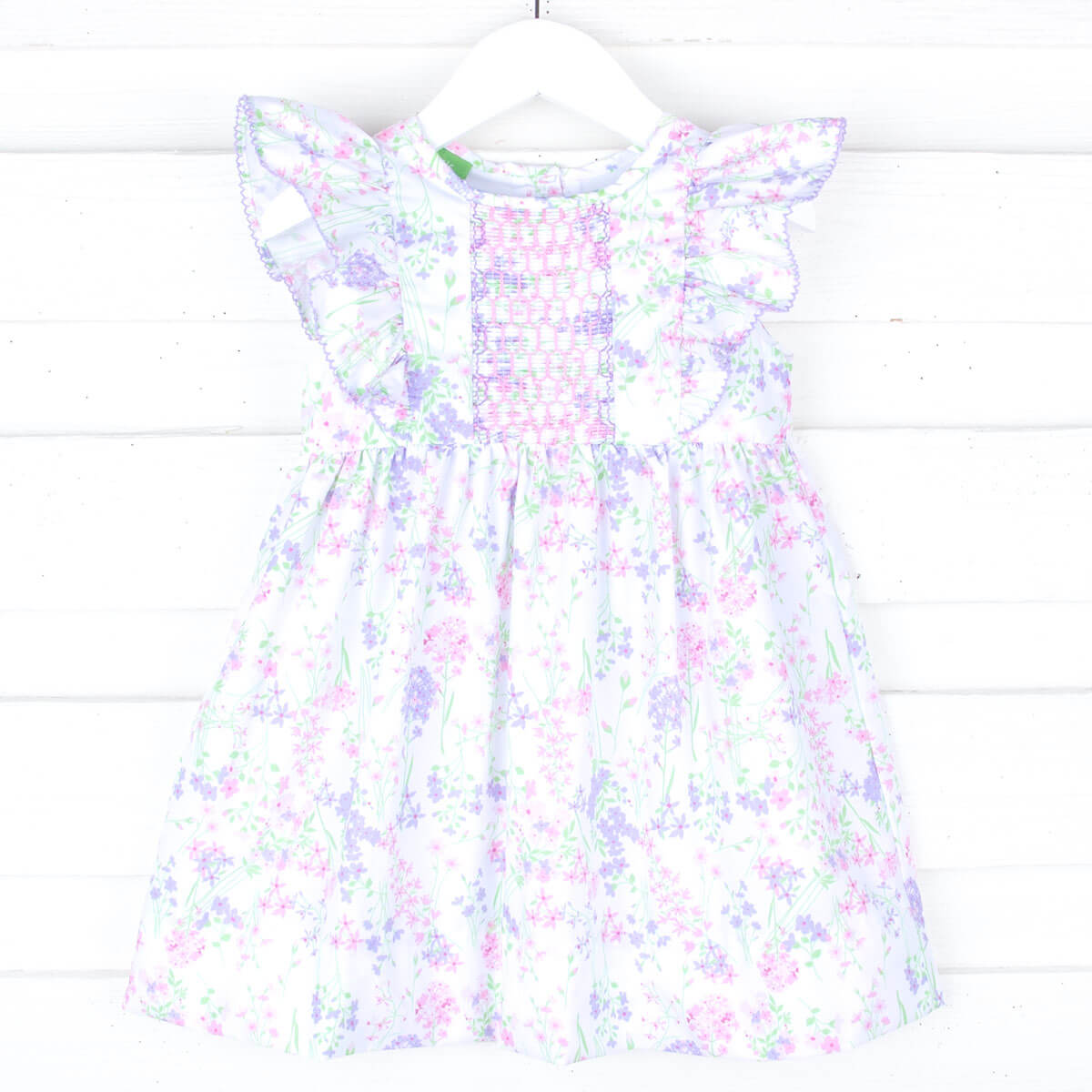 Monet's Garden Smocked Flutter Dress