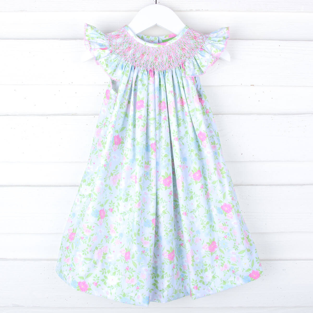 Versailles Garden Smocked Angel Sleeve Dress