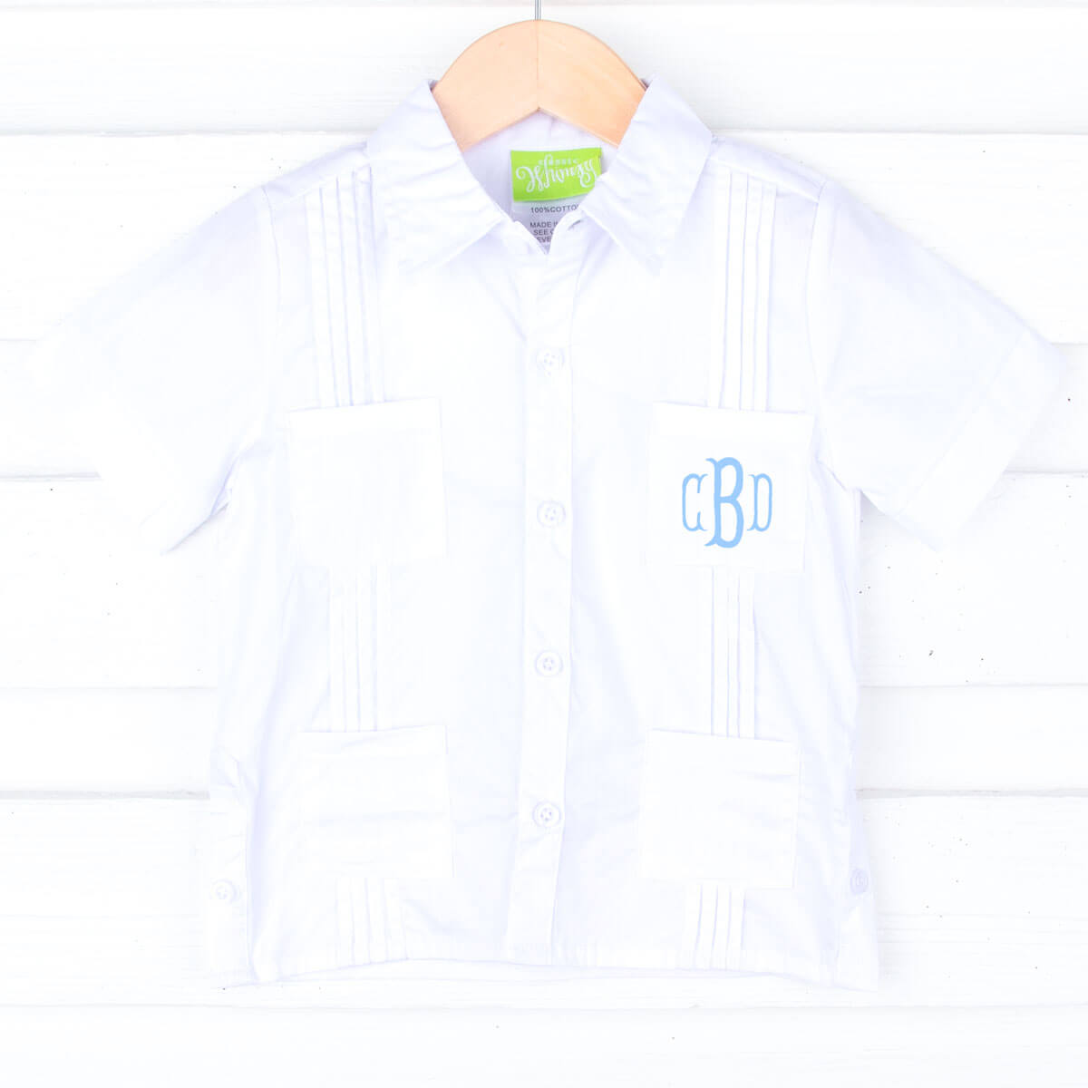 Solid White Guayabera Shirt