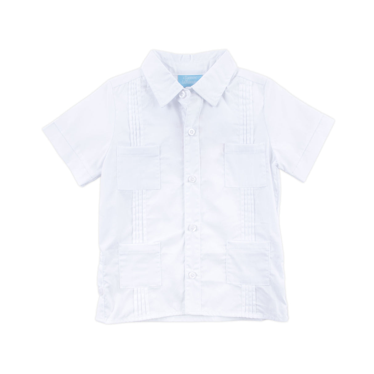 Solid White Guayabera Shirt