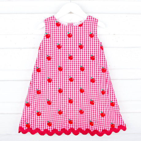 Tiny Apples Red Gingham Eleanor Dress