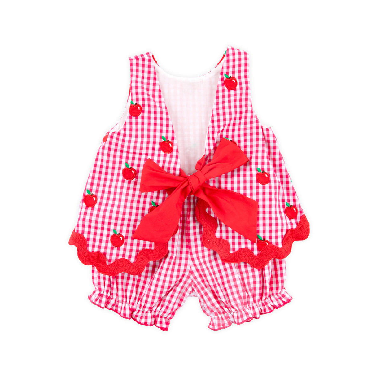 Tiny Apples Red Gingham Sadie Bloomer Set