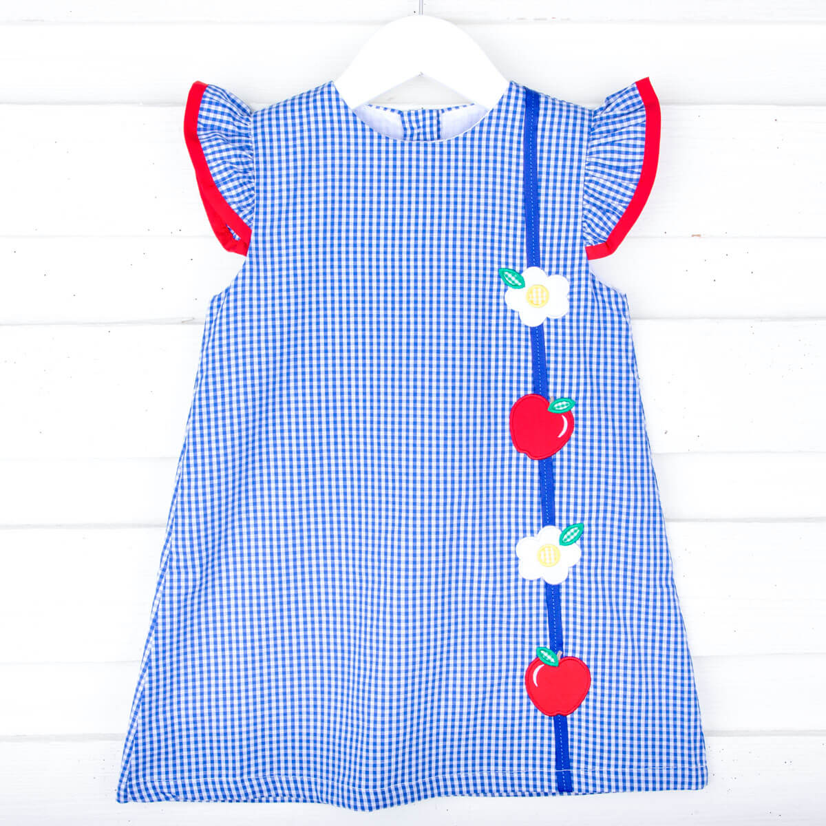 Apple & Flower Royal Gingham Emery Dress