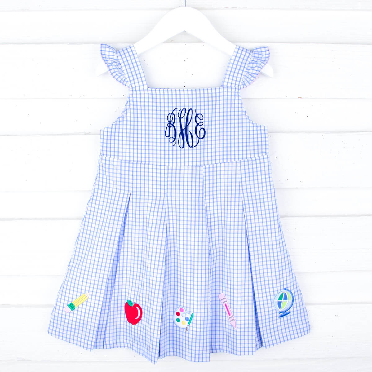 Back To School Blue Windowpane Chloe Dress