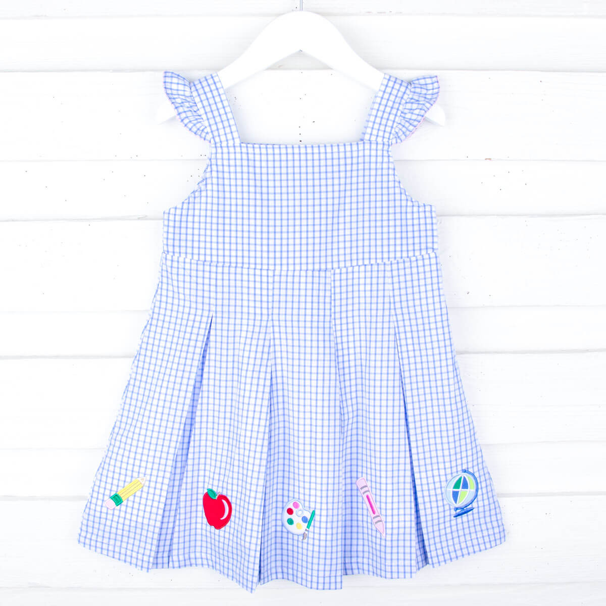 Back To School Blue Windowpane Chloe Dress