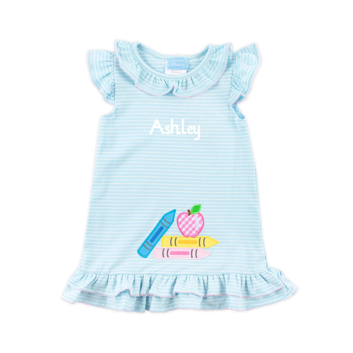 Bright Crayons Light Blue Stripe Milly Dress