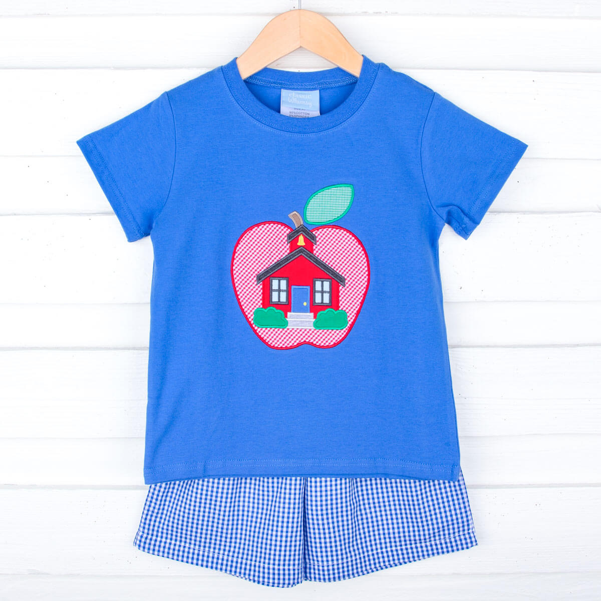 Good Apple Blue Gingham Short Set