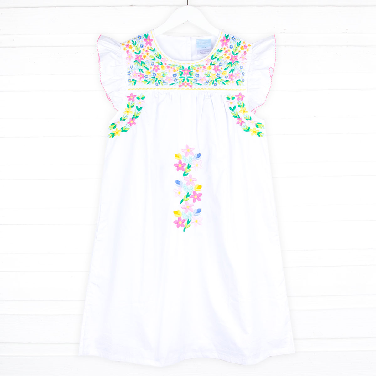 Colorful Embroidered Women's Beach Dress