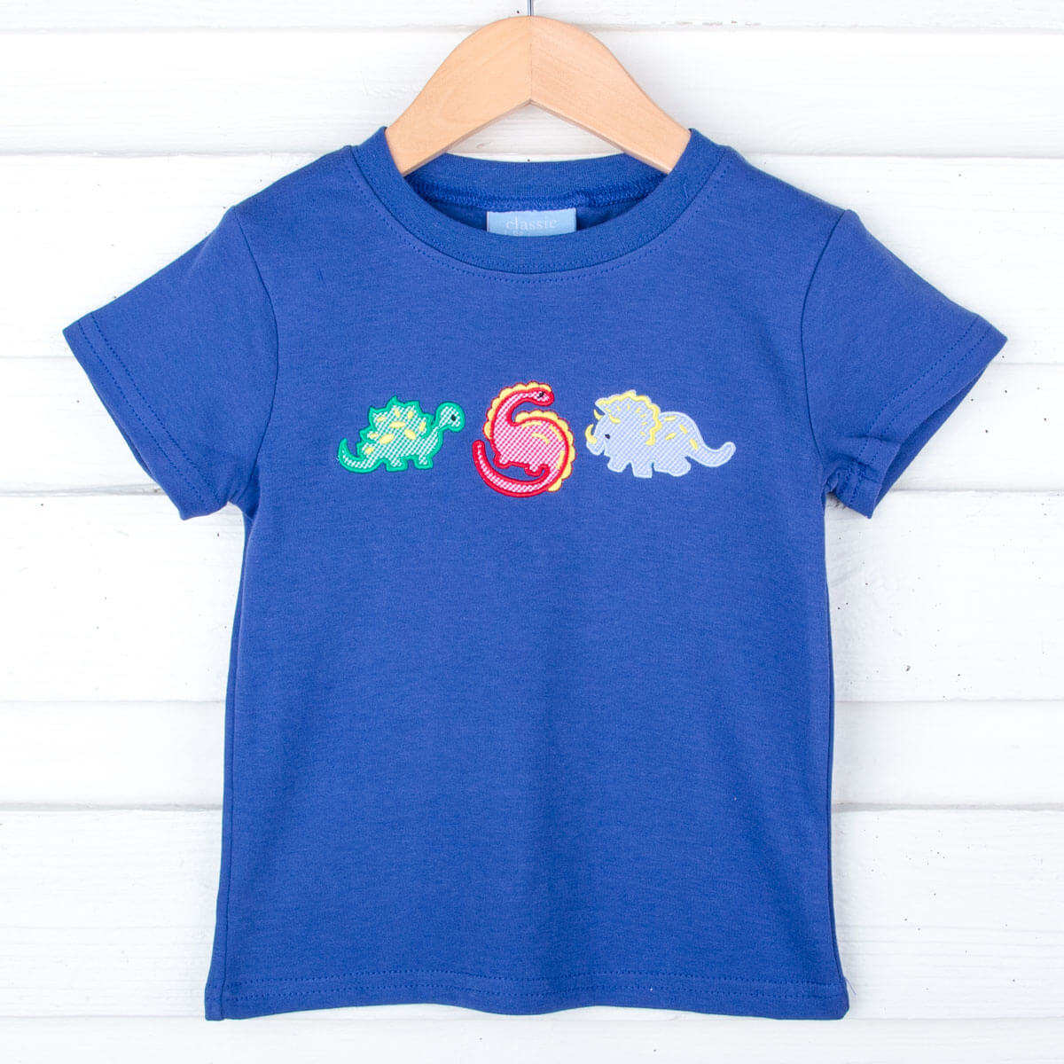 Dinosaur Navy Blue Short Sleeve Shirt