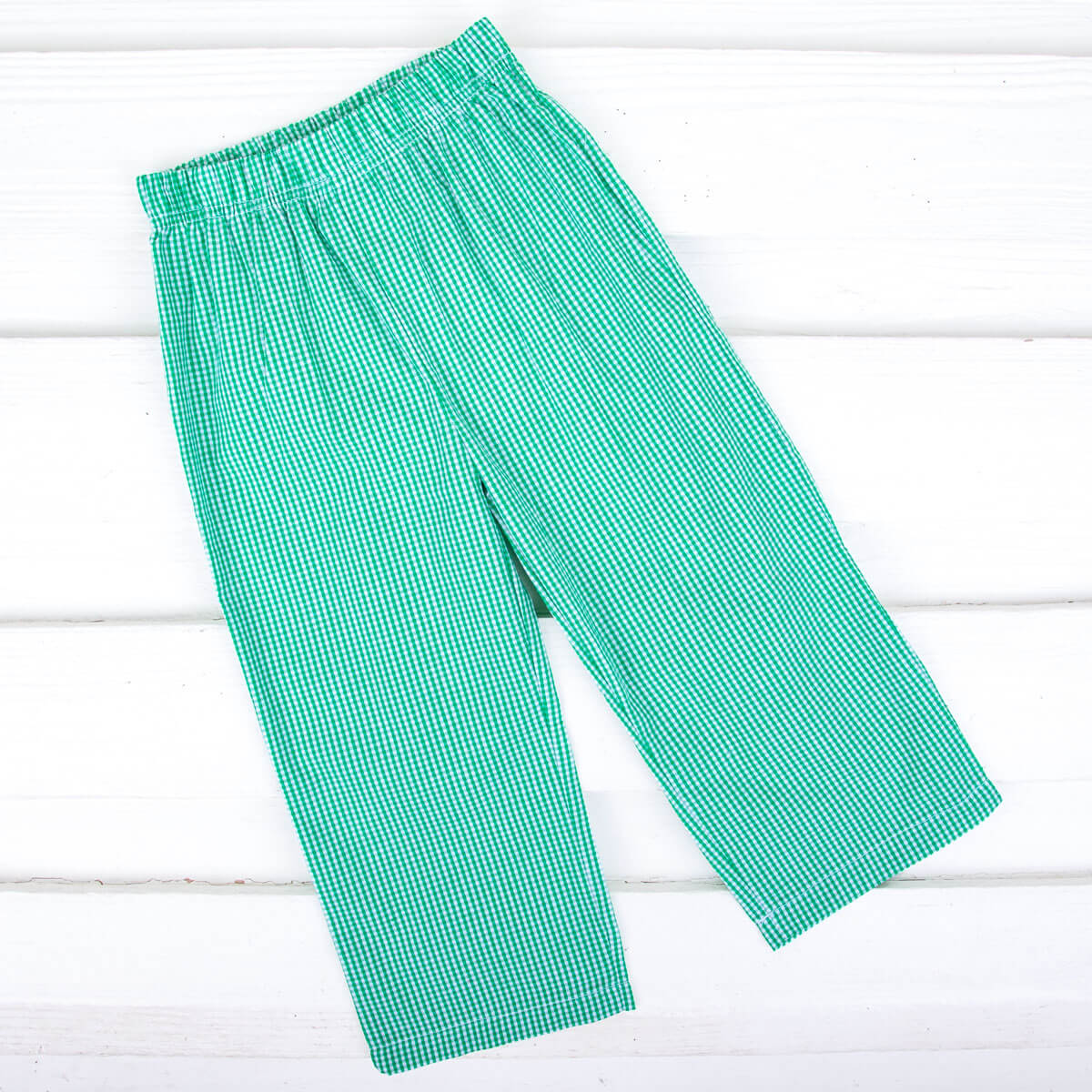 Green Gingham Pants