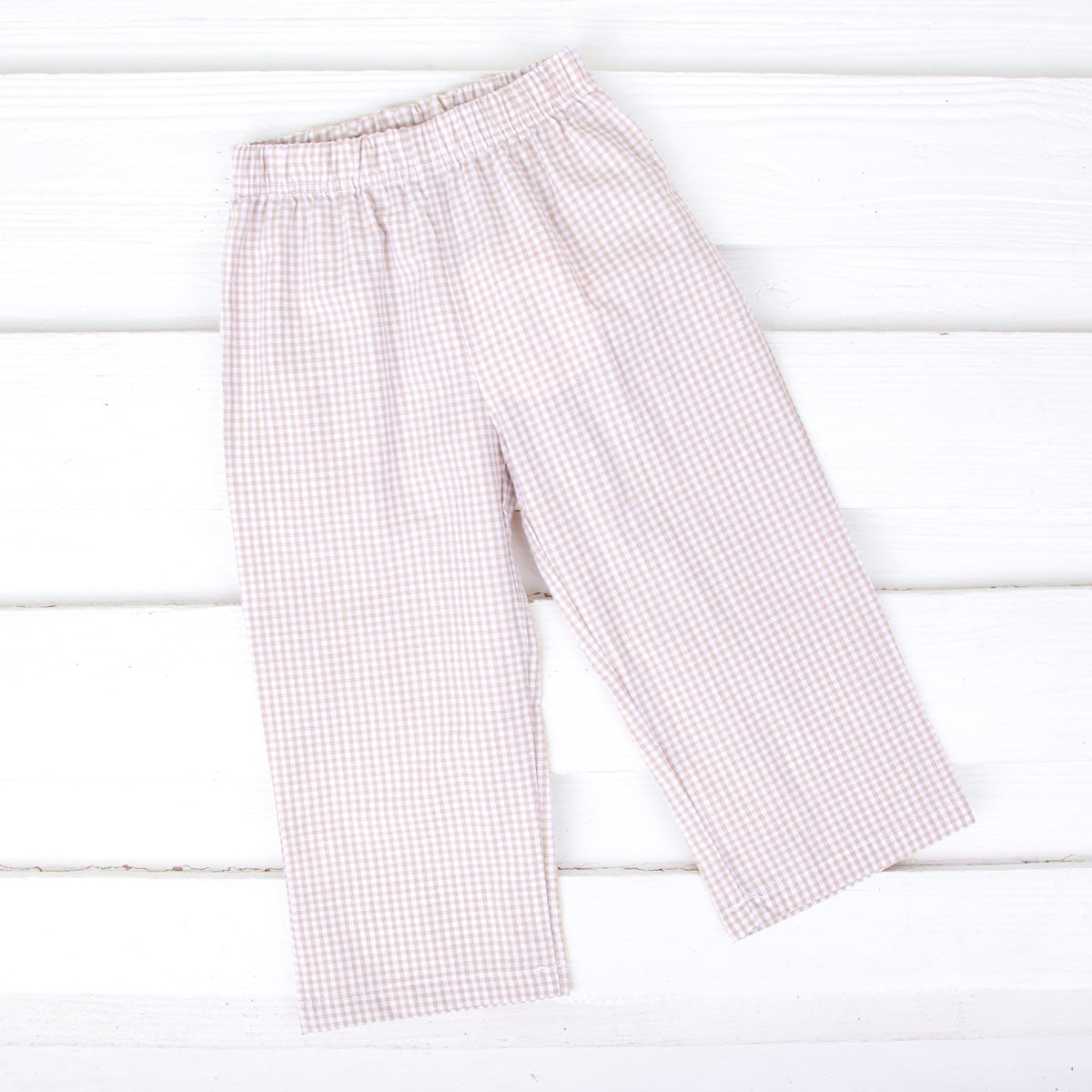 Tan Gingham Pants