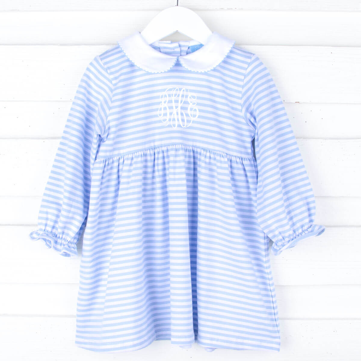 French Blue Riley Stripe Knit Long Sleeve Dress