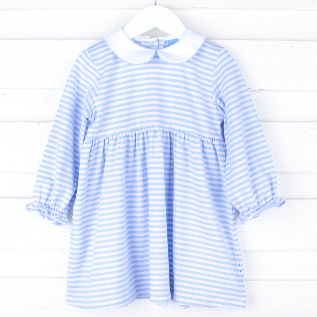 French Blue Riley Stripe Knit Long Sleeve Dress