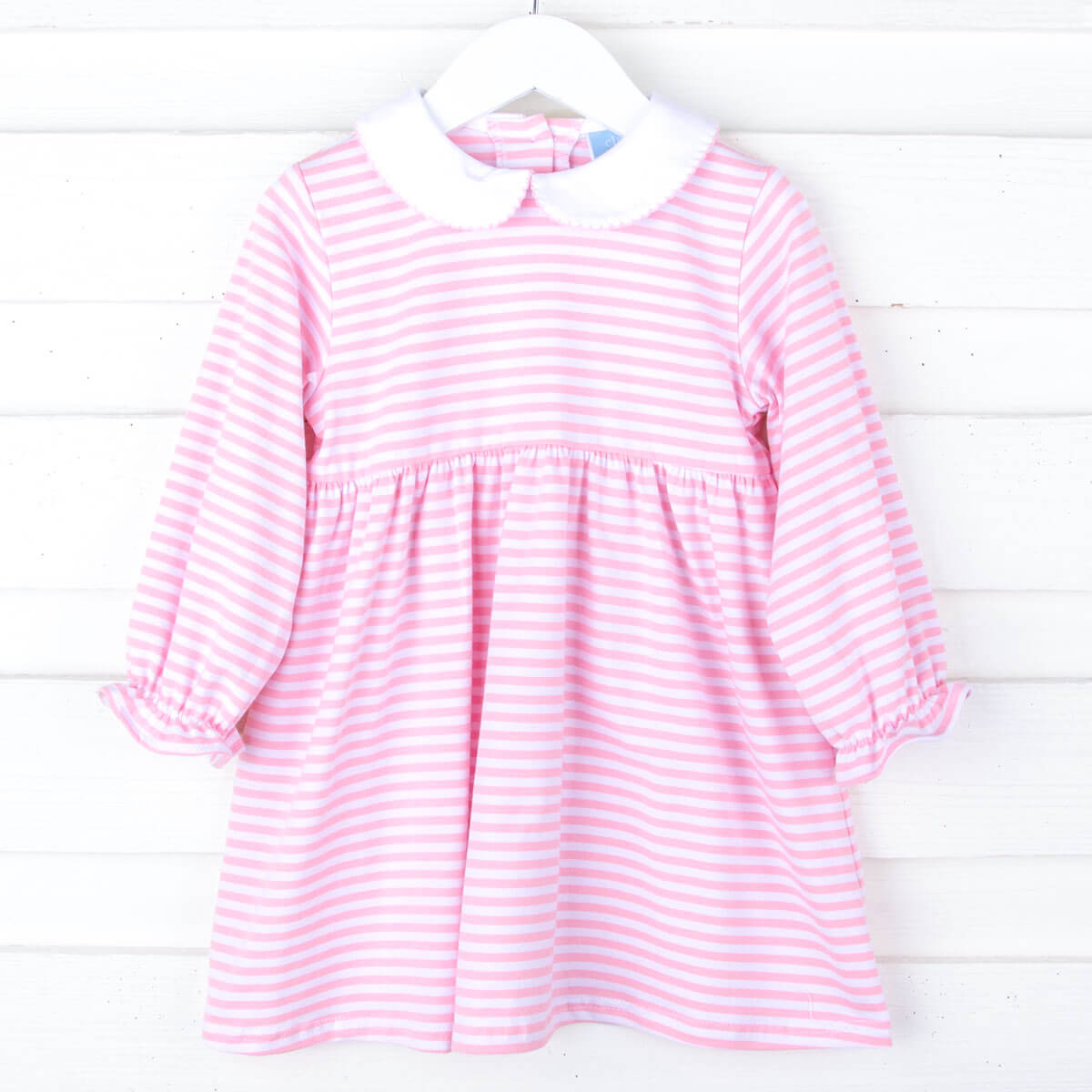 Riley Stripe Knit Long Sleeve Dress Pink