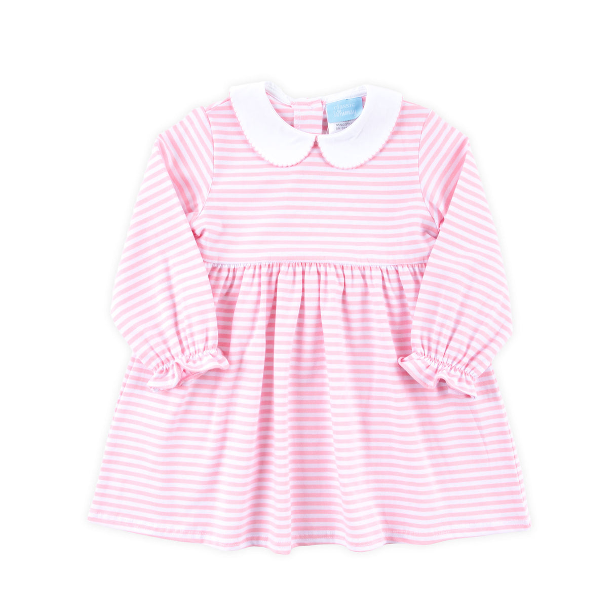 Riley Stripe Knit Long Sleeve Dress Pink