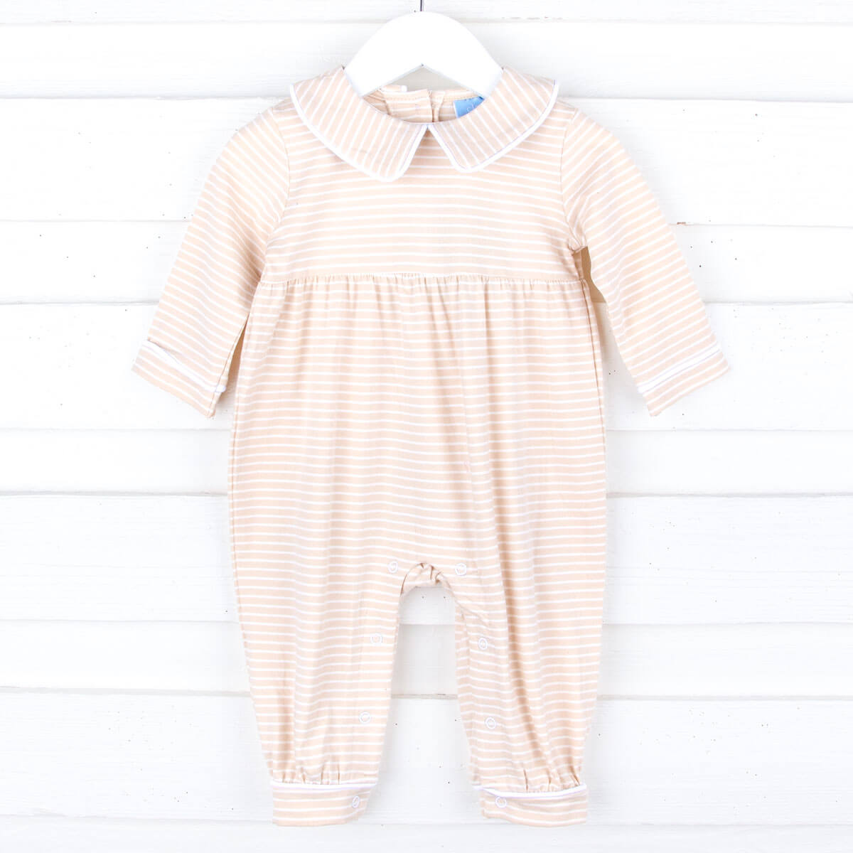 Tan Stripe Romper