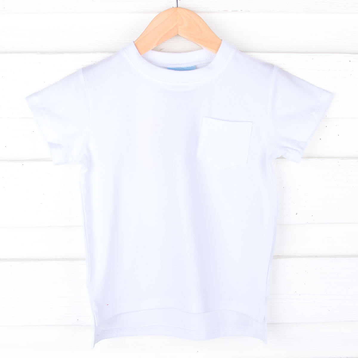 White Short Sleeve Pocket Shirt