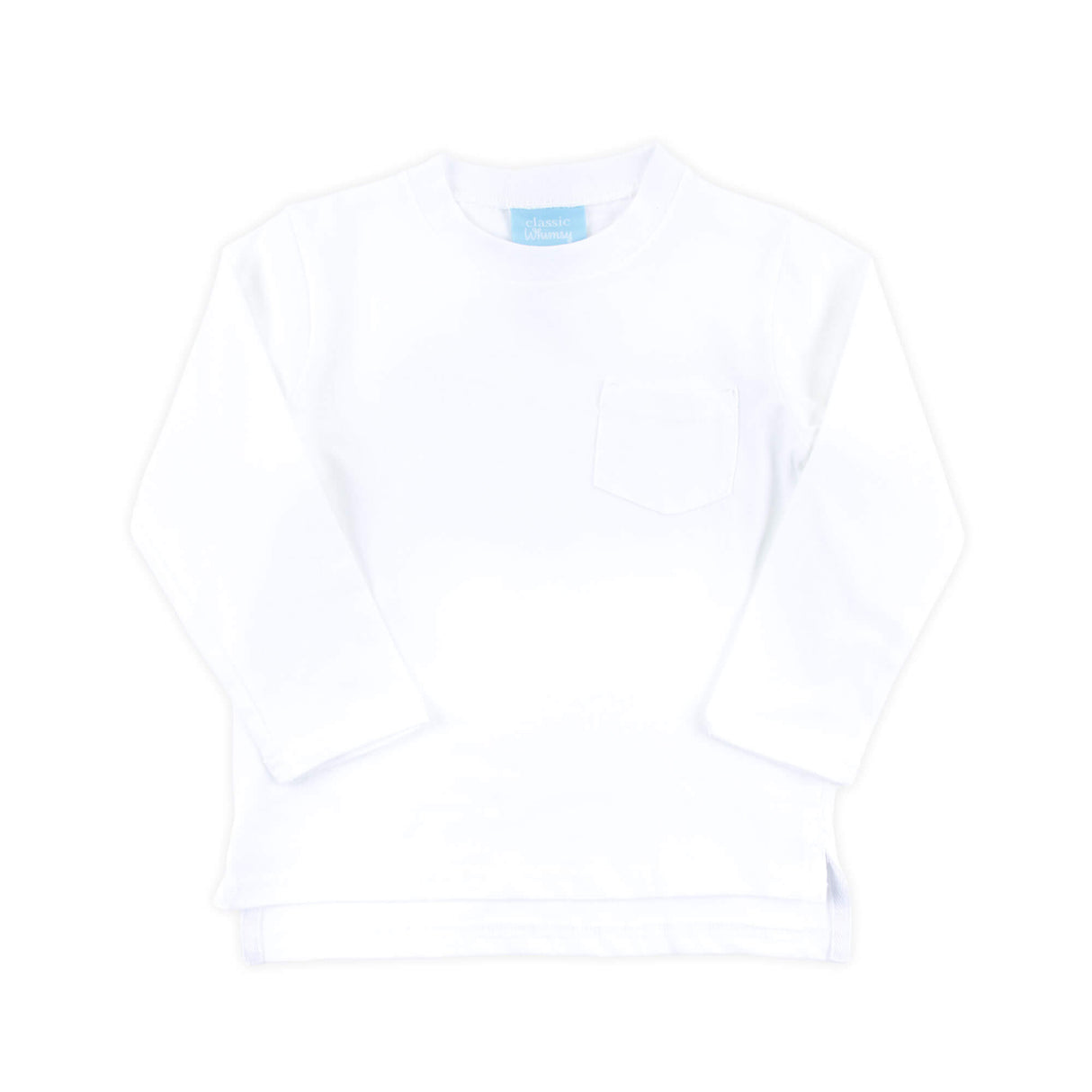 White Long Sleeve Pocket Shirt