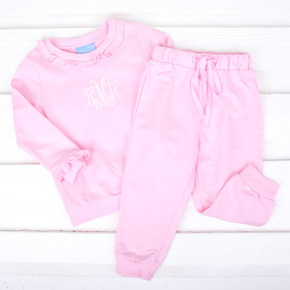 Pink Ruffle Jogger Set