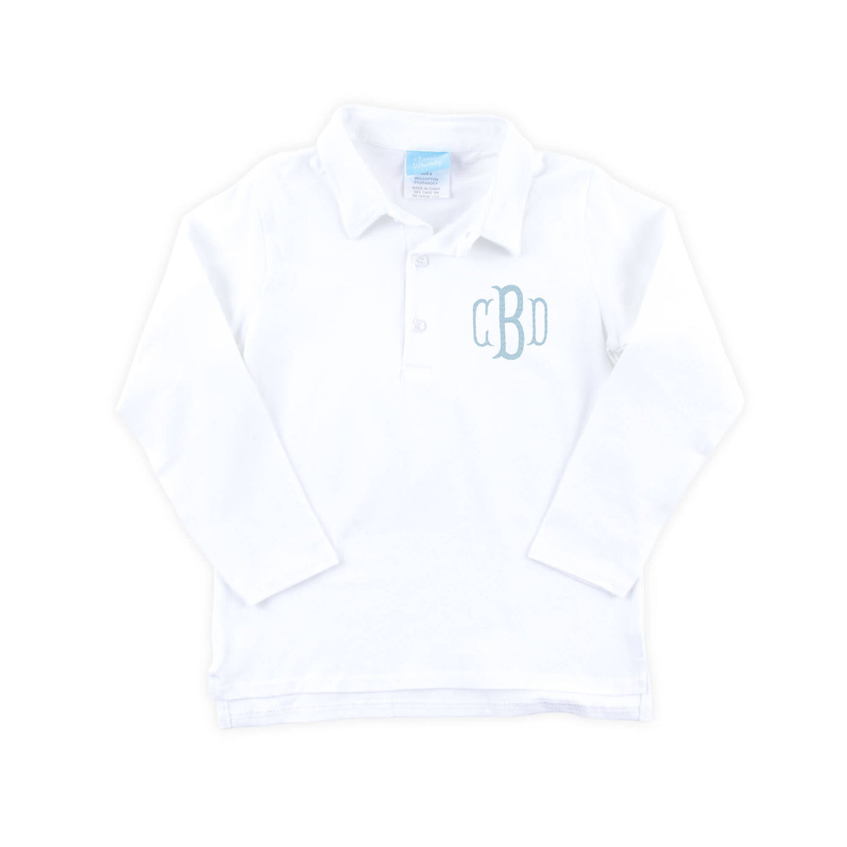White Long Sleeve Polo Shirt