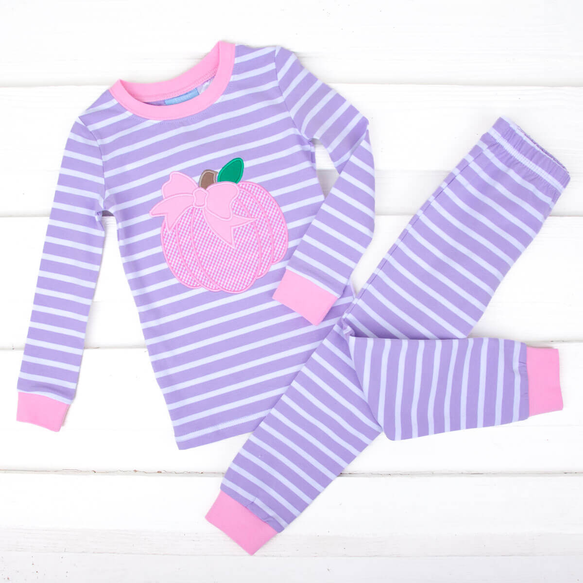 Pumpkin Time Purple Stripe Pajamas