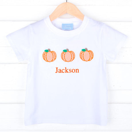 Pumpkin Trio White Short Sleeve Shirt