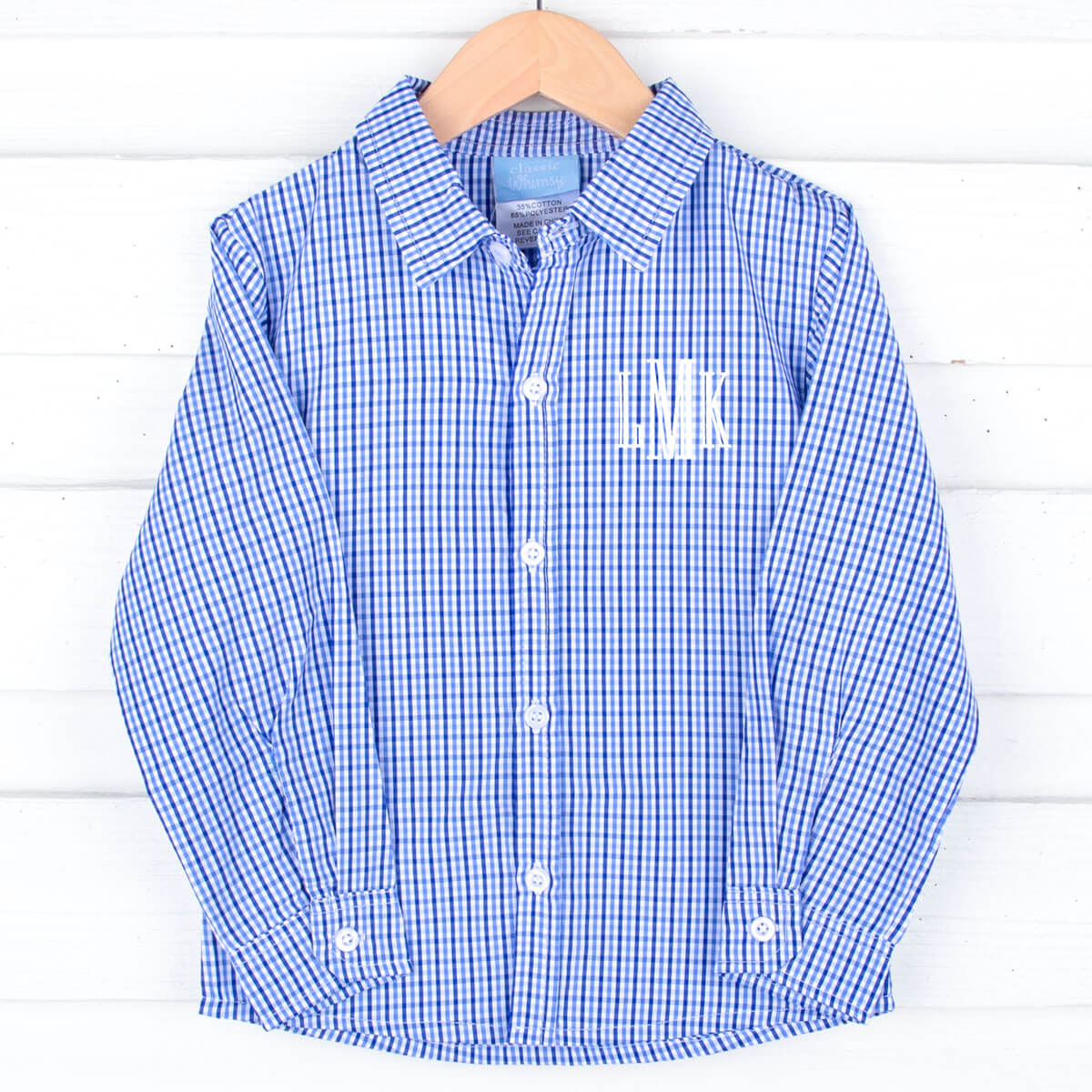 Royal & Light Blue Gingham Button Down Shirt