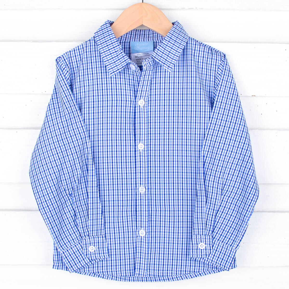 Royal & Light Blue Gingham Button Down Shirt