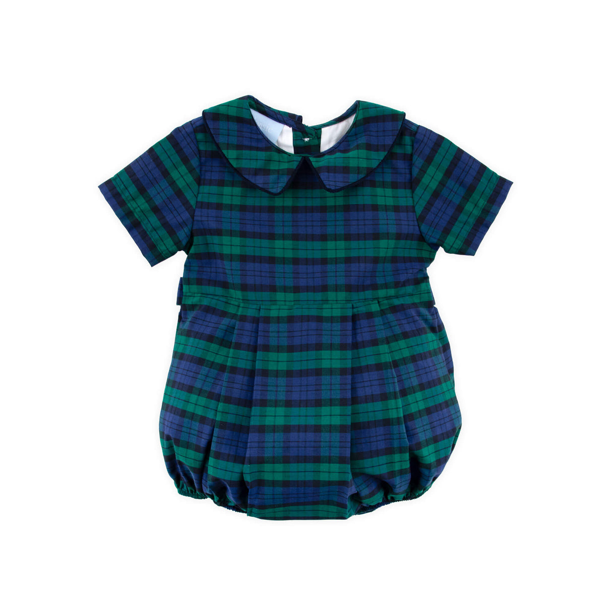 Hamilton Plaid Navy & Green Collared Bubble