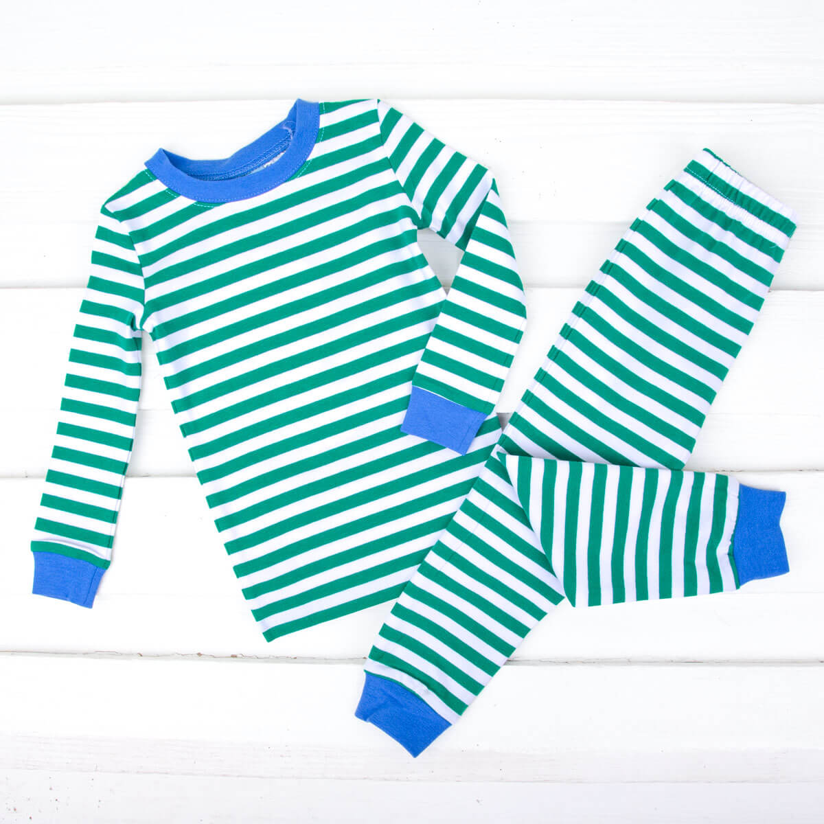 Green Stripe Pajamas
