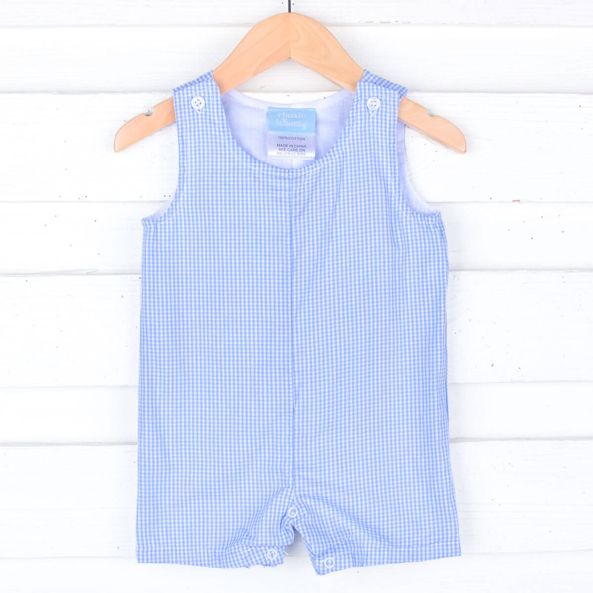 Gingham Jon Jon Light Blue