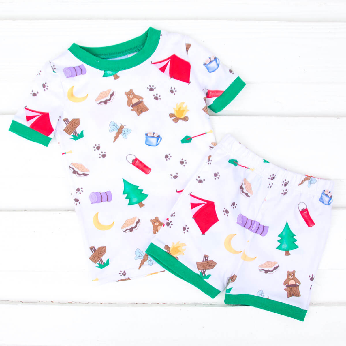 Let’s Go Camping Short Pajamas