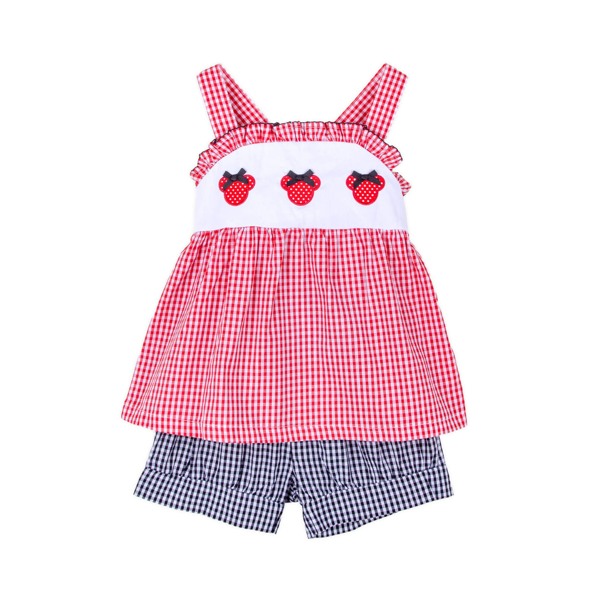 Mouse Ears Red Gingham Cara Short Set