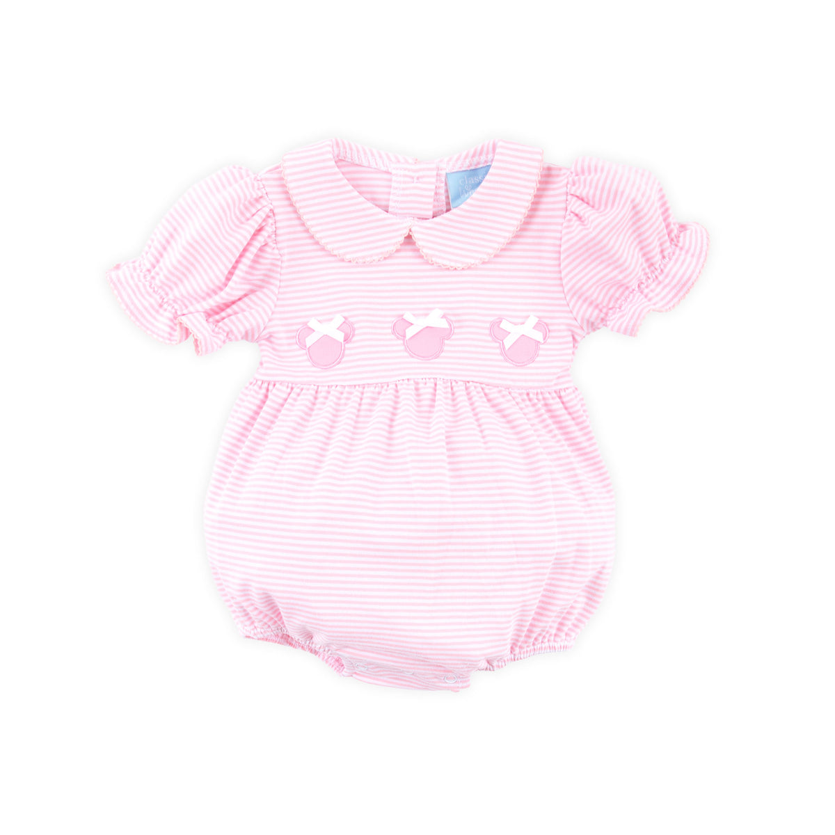 Mouse Ears Pink Stripe Riley Bubble