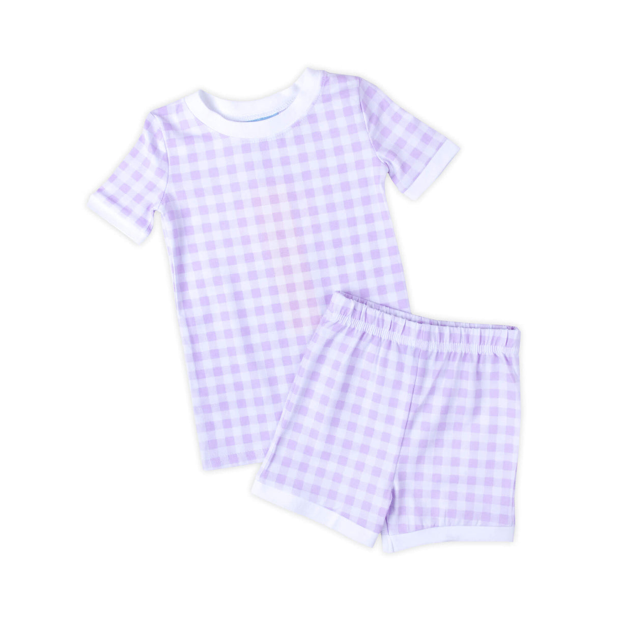 Gingham Short Pajamas Lavender