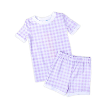 Gingham Short Pajamas Lavender