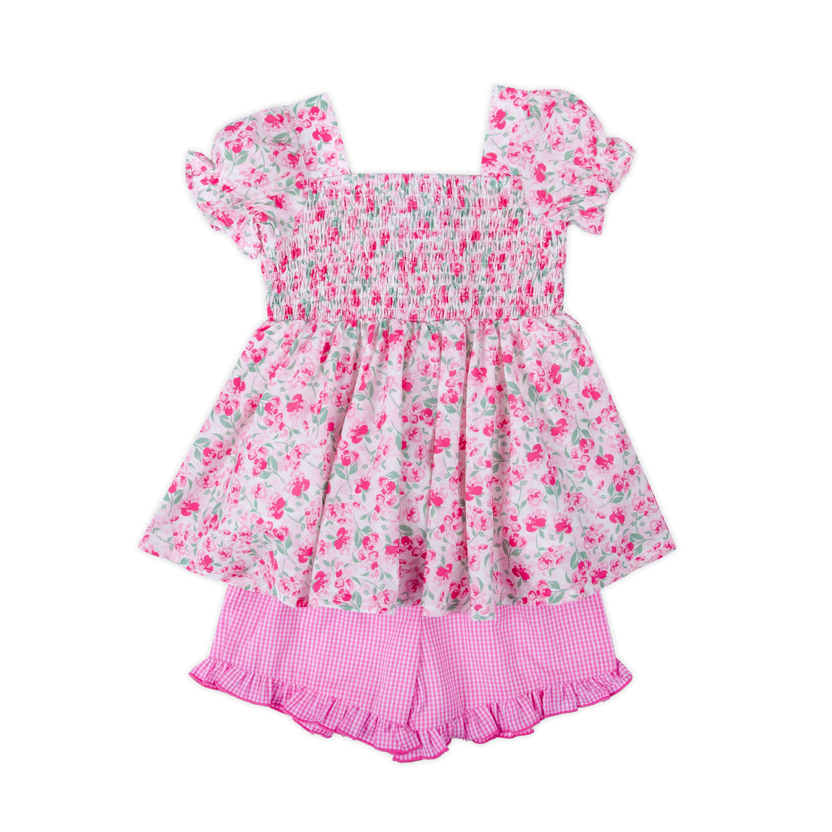 Rose Garden Floral Smocked Hannah Short Set