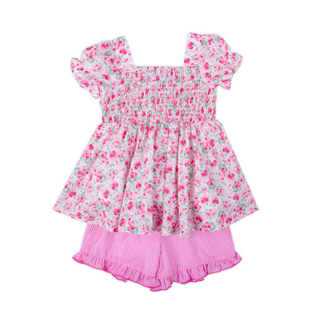 Rose Garden Floral Smocked Hannah Short Set