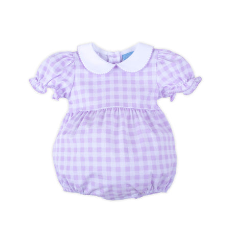 Riley Gingham Knit Bubble Lavender