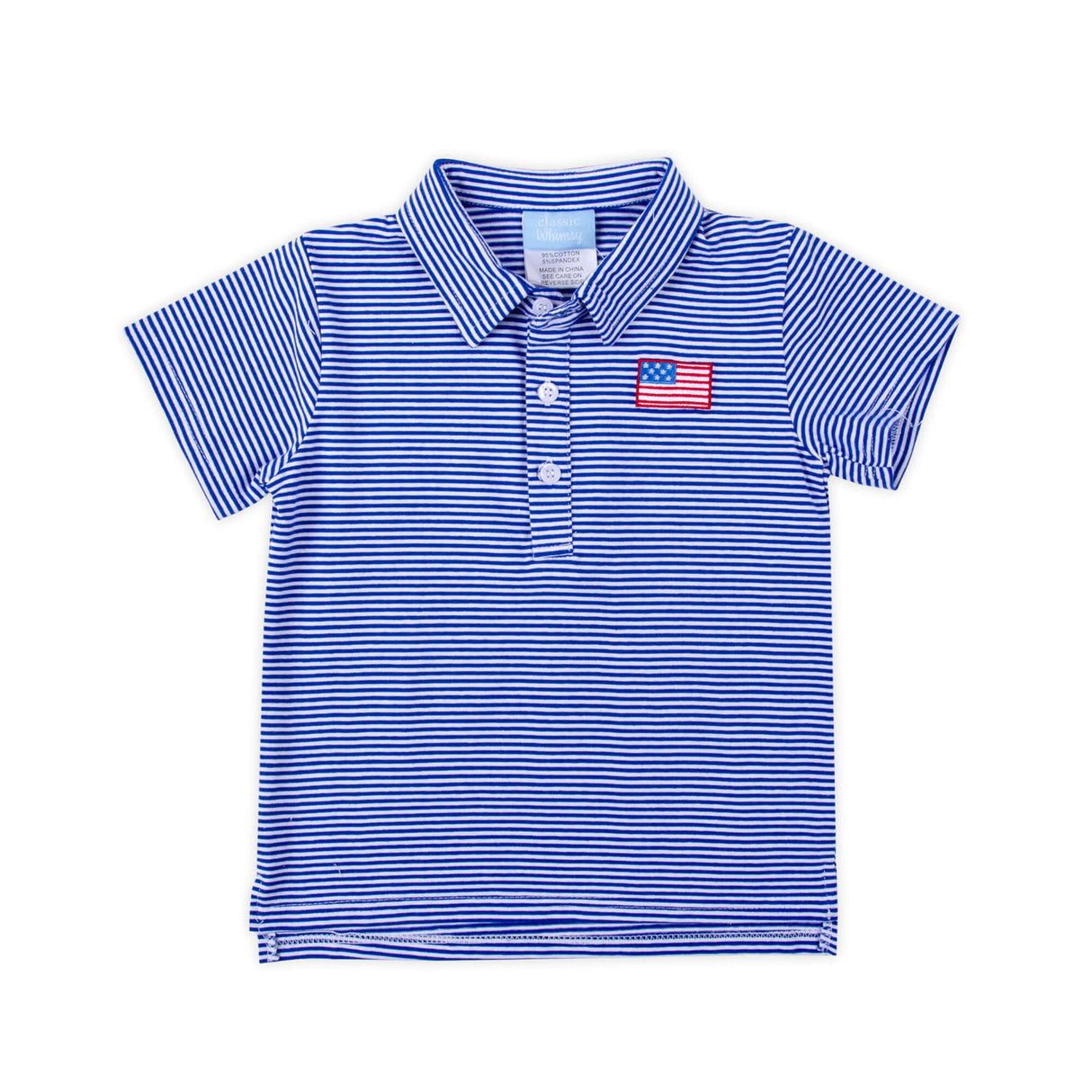 Patriotic Spirit Blue Stripe Polo