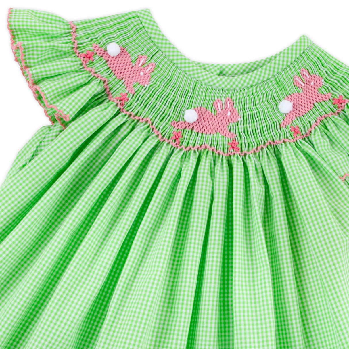 Hop To It Green Bunny Smocked Bloomer Set