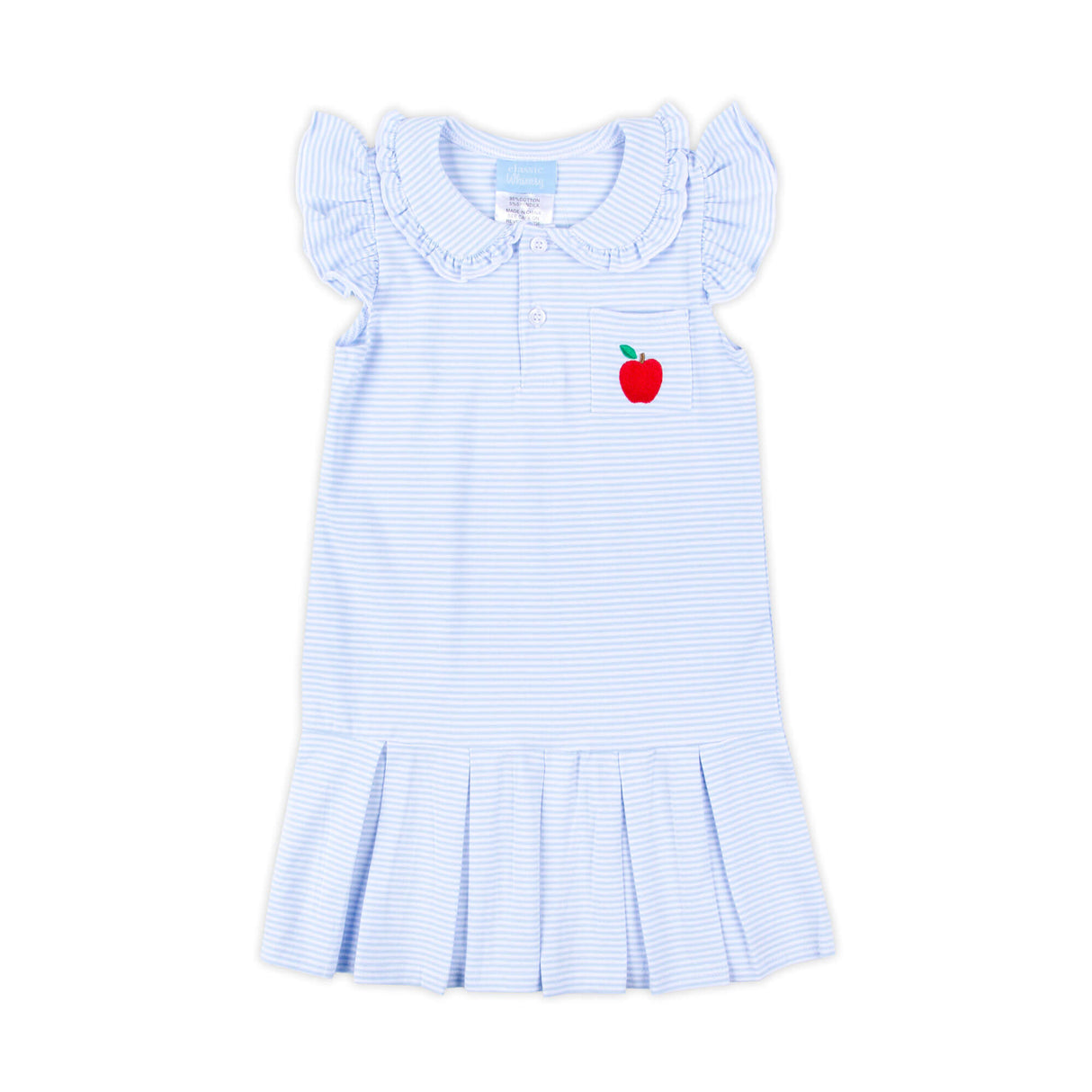 Darling Apple Light Blue Stripe Ruth Dress