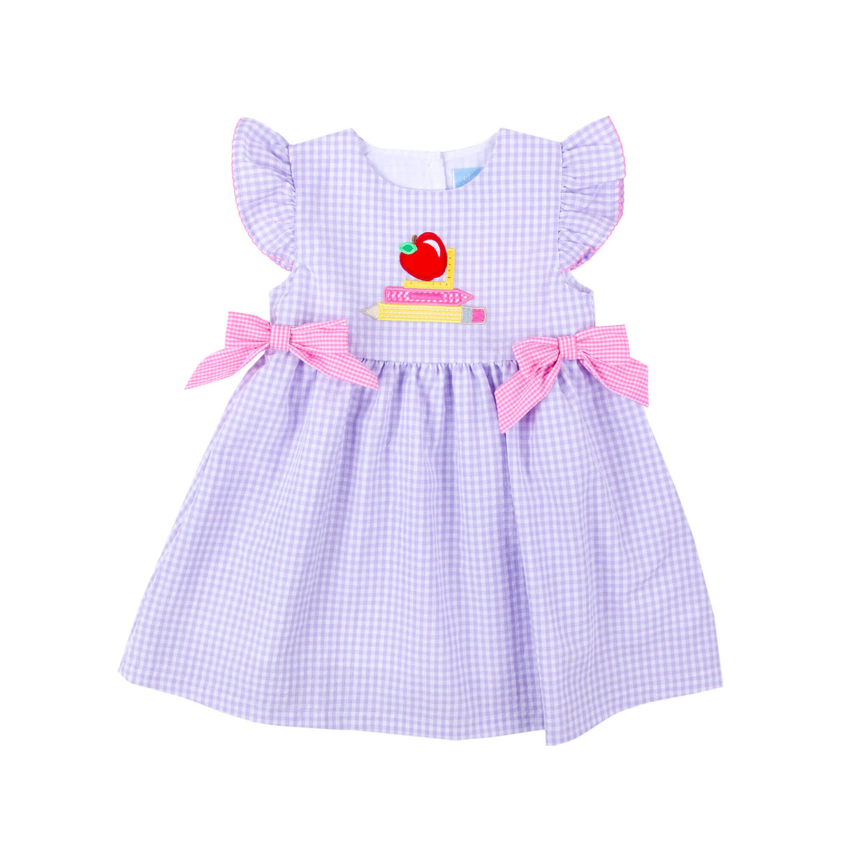 School Supplies Purple Gingham Avery Dress