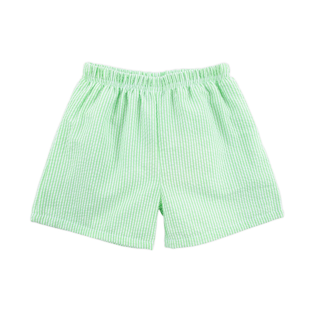 Green Stripe Seersucker Shorts
