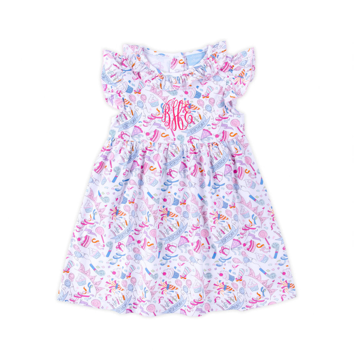 Birthday Girl Ruffle Collared Dress