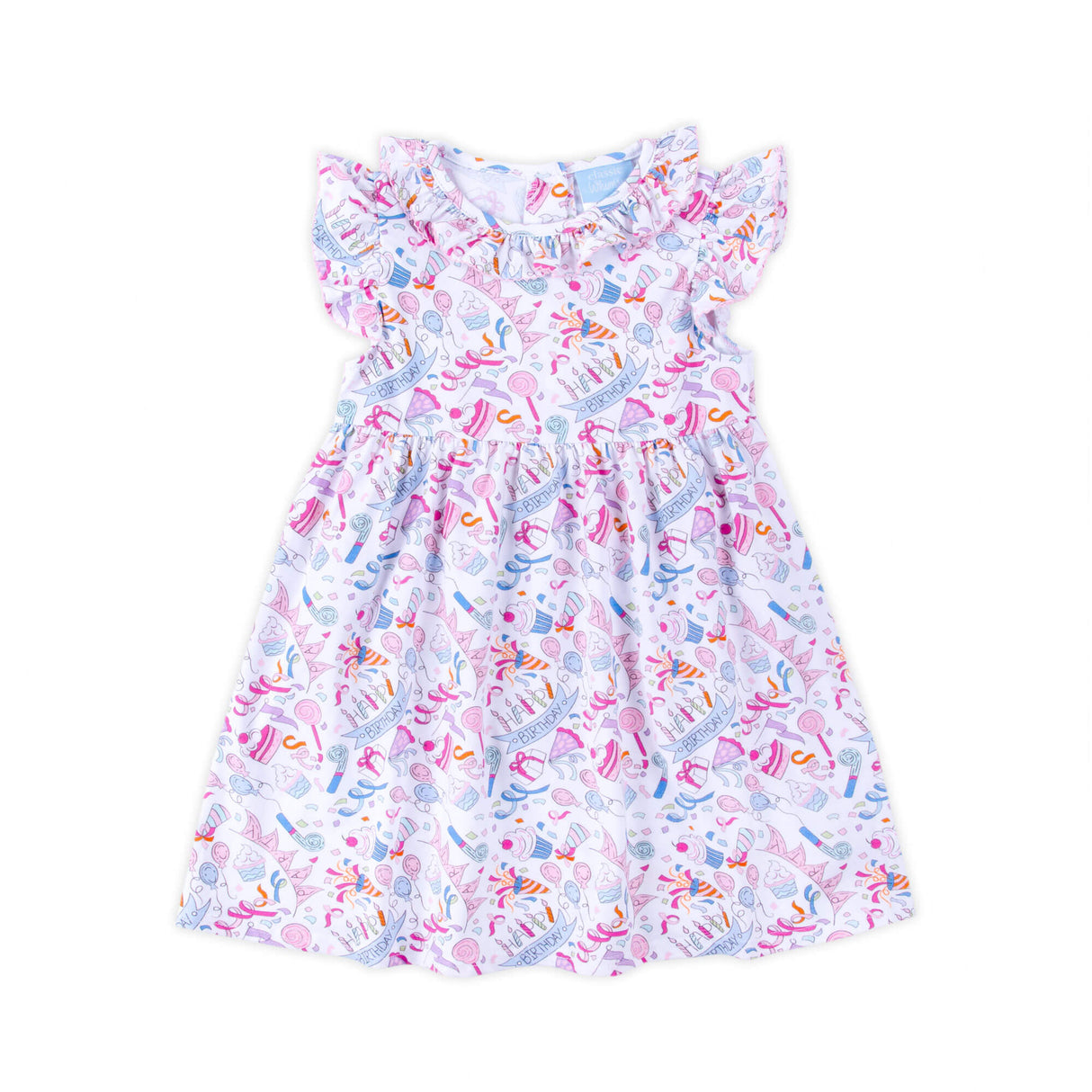 Birthday Girl Ruffle Collared Dress